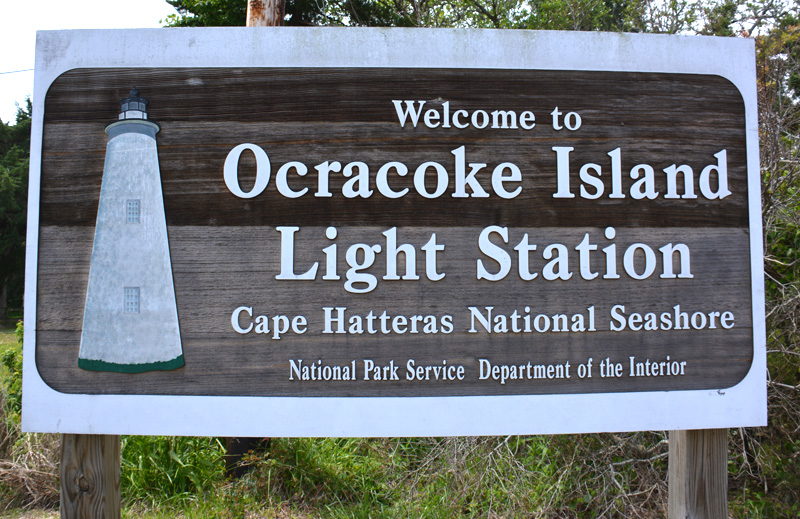 Ocracoke Island Lighthouse sign