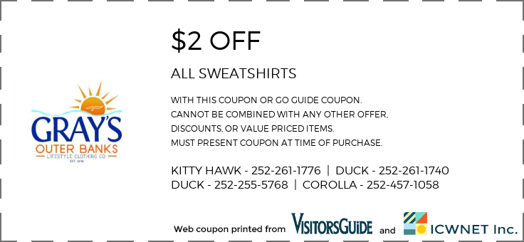 $2 OFF  ALL SWEATSHIRTS